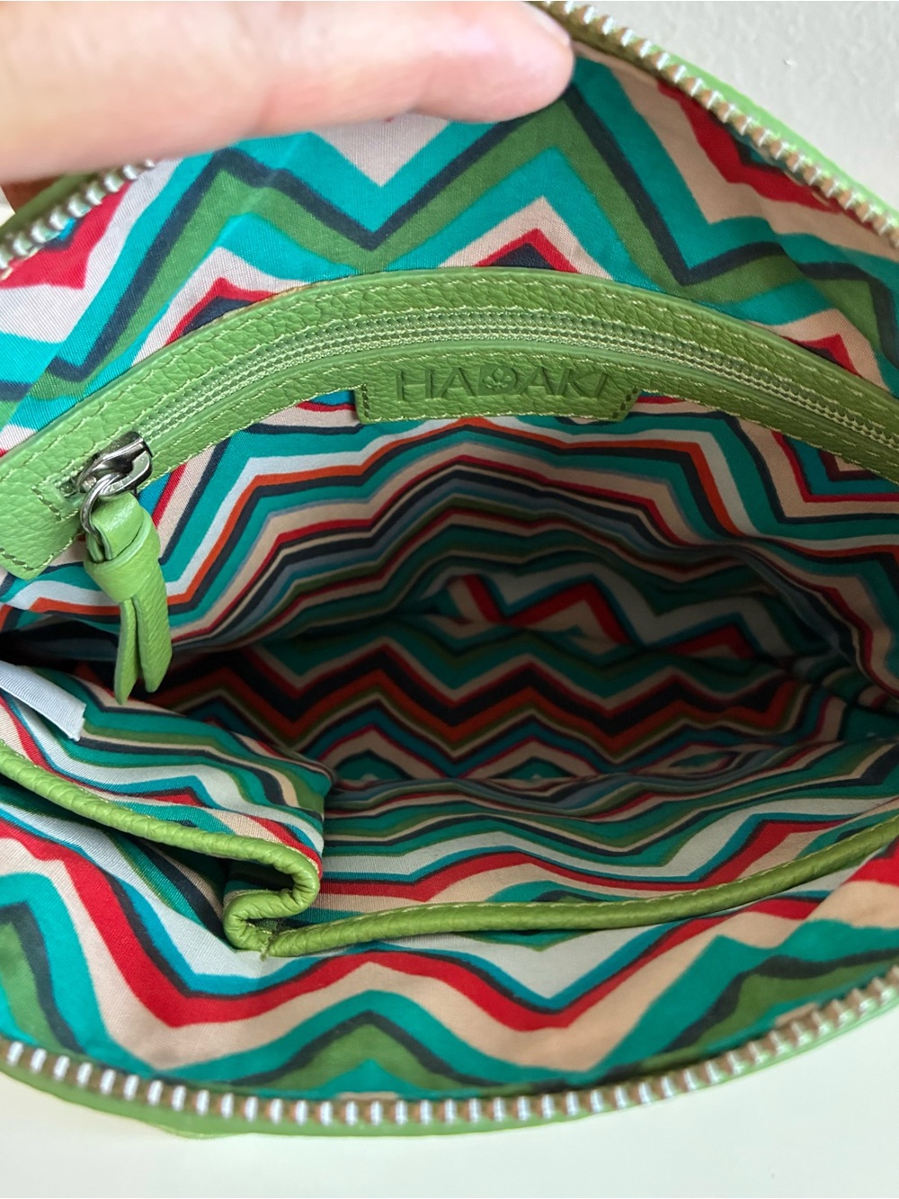 Green Hadaki Leather Crossbody Purse - Picture 5 of 8